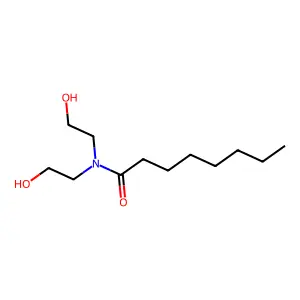 N,N-bis(2-hydroxyethyl)octanamide structure