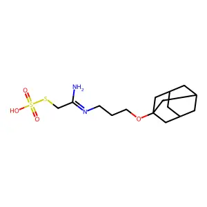 Methanethiol, N-(3-(1-adamantyloxy)propyl)amidino-, hydrogen thiosulfate (ester) structure