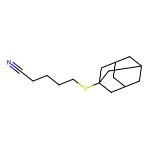 5-(1-Adamantylsulfanyl)pentanenitrile structure
