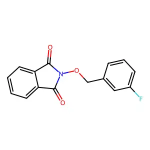 2-[(3-fluorobenzyl)oxy]-1H-isoindole-1,3(2H)-dione structure