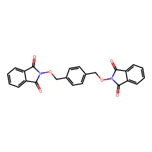 2-[[4-[(1,3-Dioxoisoindol-2-yl)oxymethyl]phenyl]methoxy]isoindole-1,3-dione structure