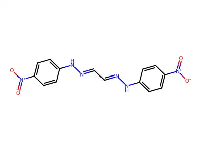 4-nitro-N-[2-[(4-nitrophenyl)hydrazinylidene]ethylideneamino]aniline structure