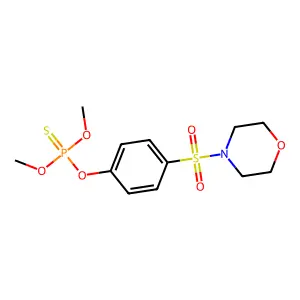 Phosphorothioic acid, O,O-dimethyl O-(morpholinosulfonylphenyl) ester structure