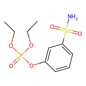 Diethyl m-sulfamoylphenylphosphate structure