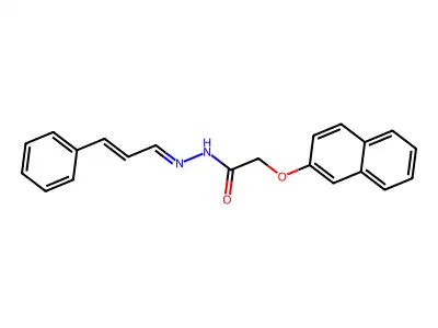 N-(cinnamylideneamino)-2-naphthalen-2-yloxyacetamide structure