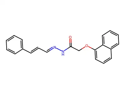 N-(cinnamylideneamino)-2-naphthalen-1-yloxyacetamide structure