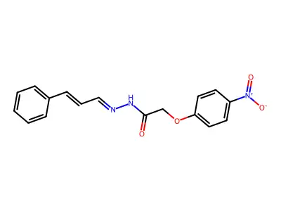 N-(cinnamylideneamino)-2-(4-nitrophenoxy)acetamide structure