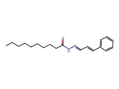 N-(cinnamylideneamino)decanamide structure