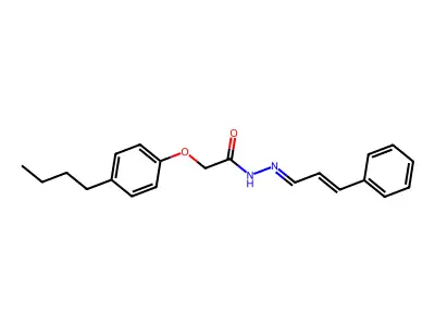 2-(4-butylphenoxy)-N-(cinnamylideneamino)acetamide structure