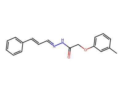 2-(3-Methylphenoxy)-N'-(3-phenyl-2-propenylidene)acetohydrazide structure