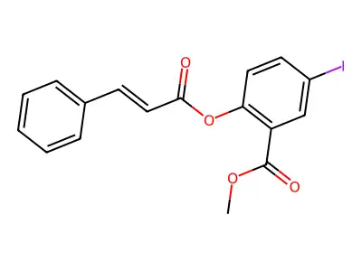 Methyl 2-(cinnamoyloxy)-5-iodobenzoate structure