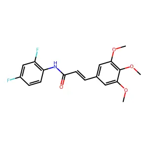 N-(2,4-difluorophenyl)-3-(3,4,5-trimethoxyphenyl)acrylamide structure