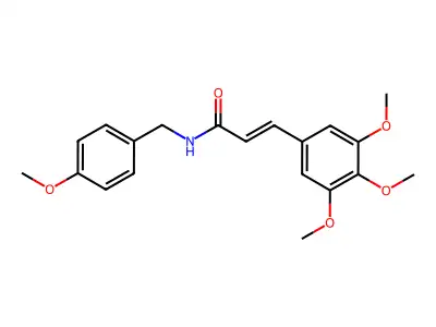 N-[(4-methoxyphenyl)methyl]-3-(3,4,5-trimethoxyphenyl)prop-2-enamide structure