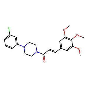 1-[4-(3-Chlorophenyl)piperazin-1-yl]-3-(3,4,5-trimethoxyphenyl)prop-2-en-1-one structure