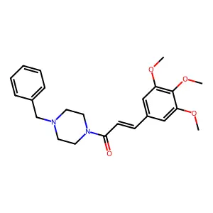 1-(4-Benzylpiperazin-1-yl)-3-(3,4,5-trimethoxyphenyl)prop-2-en-1-one structure
