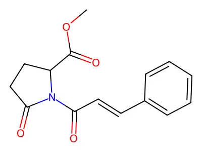 Methyl 5-oxo-1-(3-phenylprop-2-enoyl)pyrrolidine-2-carboxylate structure