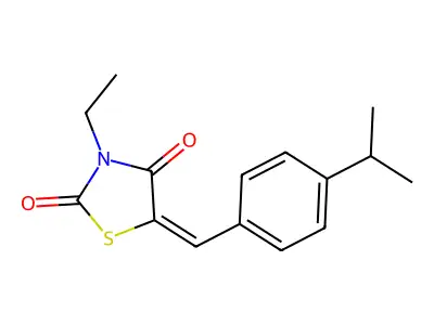 3-Ethyl-5-[(4-propan-2-ylphenyl)methylidene]-1,3-thiazolidine-2,4-dione structure
