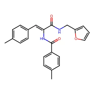 N-(1-(((2-Furylmethyl)amino)carbonyl)-2-(4-methylphenyl)vinyl)-4-methylbenzamide structure