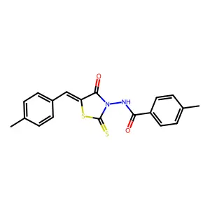 4-ME-N-(5-(4-Methylbenzylidene)-4-oxo-2-thioxo-1,3-thiazolidin-3-YL)benzamide structure