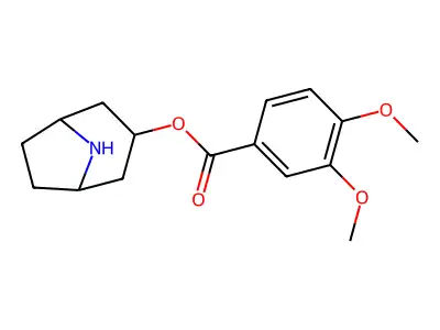 8-Azabicyclo(3.2.1)octan-3-yl 3,4-dimethoxybenzoate structure