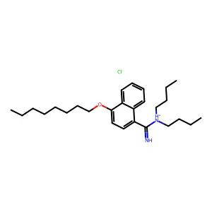 1-Naphthamidine, N,N-dibuytl-4-octyloxy-, monohydrochloride structure