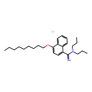 1-Naphthamidine, N,N-dipropyl-4-nonyloxy-, monohydrochloride structure