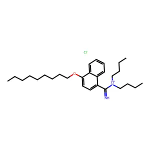 1-Naphthamidine, N,N-dibutyl-4-nonyloxy-, monohydrochloride structure