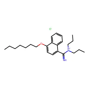 1-Naphthamidine, N,N-dipropyl-4-heptyloxy-, monohydrochloride structure