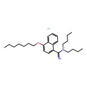 1-Naphthamidine, N,N-dibutyl-4-heptyloxy-, hydrochloride structure
