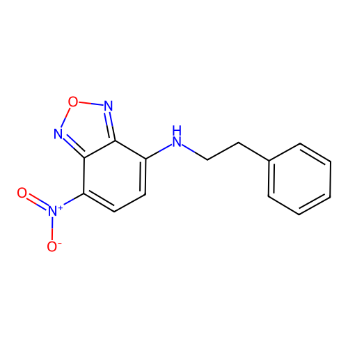 7-nitro-N-(2-phenylethyl)-2,1,3-benzoxadiazol-4-amine structure