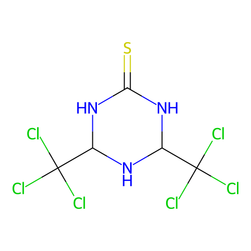 4,6-Bis(trichloromethyl)-1,3,5-triazinane-2-thione structure