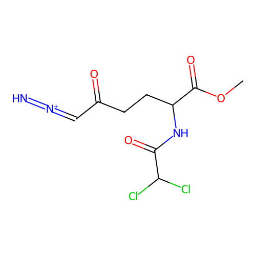 [5-[(2,2-Dichloroacetyl)amino]-6-methoxy-2,6-dioxohexylidene]-iminoazanium structure