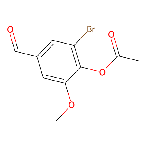 2-Bromo-4-formyl-6-methoxyphenyl Acetate structure