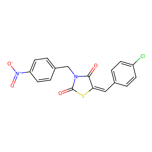 5-(4-Chlorobenzylidene)-3-(4-nitrobenzyl)-1,3-thiazolidine-2,4-dione structure