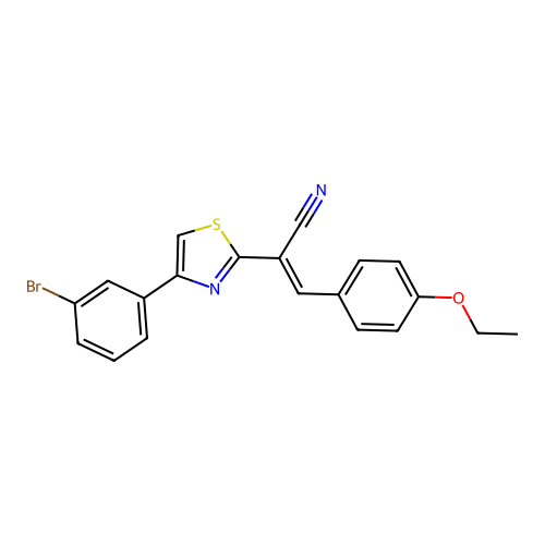 2-(4-(3-Bromophenyl)-1,3-thiazol-2-YL)-3-(4-ethoxyphenyl)acrylonitrile structure