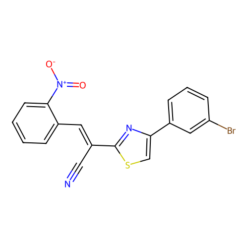 2-(4-(3-Bromophenyl)-1,3-thiazol-2-YL)-3-(2-nitrophenyl)acrylonitrile structure