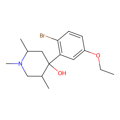 4-(2-Bromo-5-ethoxyphenyl)-1,2,5-trimethylpiperidin-4-ol structure
