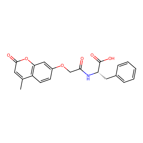 (S)-2-(2-((4-methyl-2-oxo-2H-chromen-7-yl)oxy)acetamido)-3-phenylpropanoic acid structure