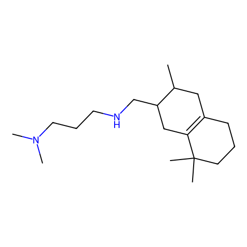 N',N'-dimethyl-N-[(3,8,8-trimethyl-2,3,4,5,6,7-hexahydro-1H-naphthalen-2-yl)methyl]propane-1,3-diamine structure