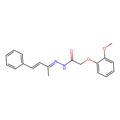 2-(2-Methoxyphenoxy)-N'-(1-methyl-3-phenyl-2-propenylidene)acetohydrazide structure