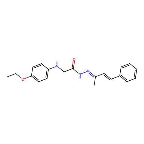 2-(4-Ethoxyanilino)-N'-(1-methyl-3-phenyl-2-propenylidene)acetohydrazide structure