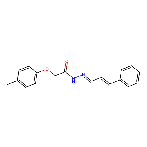 N-(cinnamylideneamino)-2-(4-methylphenoxy)acetamide structure