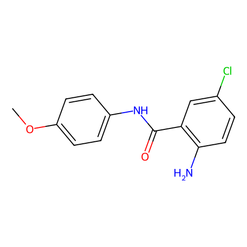 2-amino-5-chloro-N-(4-methoxyphenyl)benzamide structure