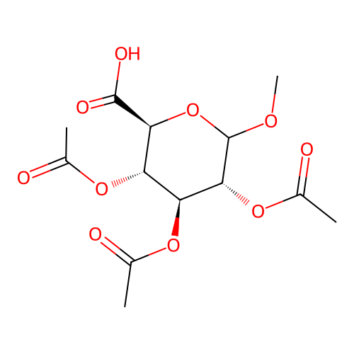 Glucopyranuronic acid, methyl ester, 2,3,4-triacetate, D- structure