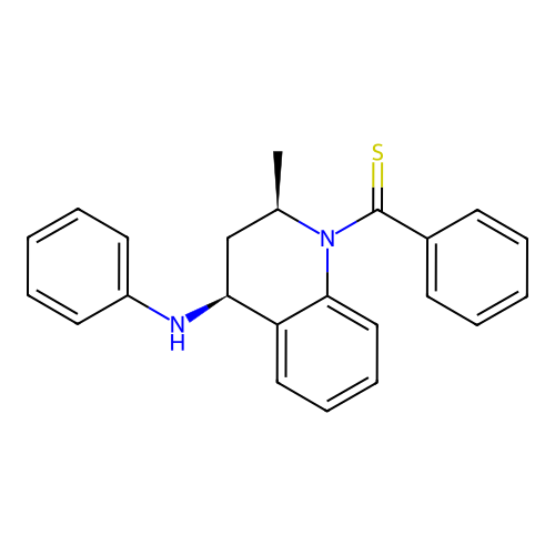 ((2R,4S)-2-methyl-4-(phenylamino)-3,4-dihydroquinolin-1(2H)-yl)(phenyl)methanethione structure