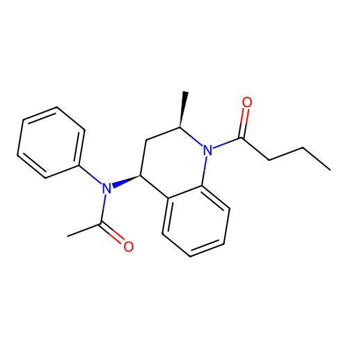 N-((2R,4S)-1-butyryl-2-methyl-1,2,3,4-tetrahydroquinolin-4-yl)-N-phenylacetamide structure