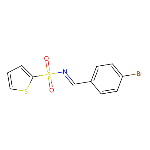 (E)-N-(4-bromobenzylidene)thiophene-2-sulfonamide structure