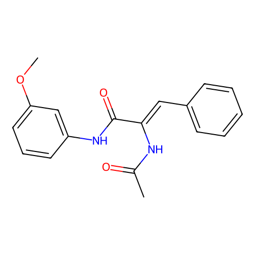 2-(acetylamino)-N-(3-methoxyphenyl)-3-phenylacrylamide structure