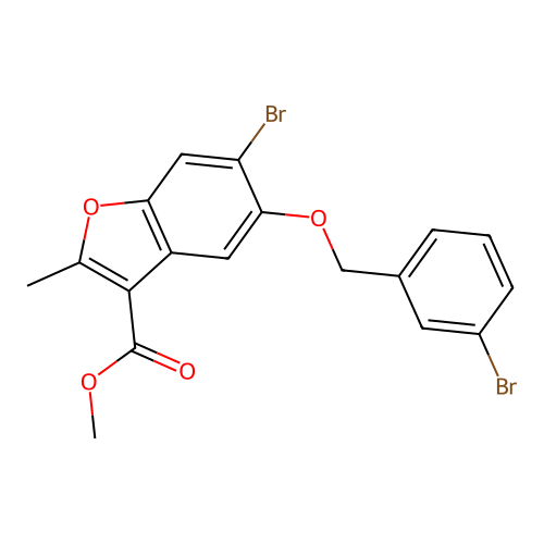 Methyl 6-bromo-5-[(3-bromophenyl)methoxy]-2-methylbenzo[b]furan-3-carboxylate structure