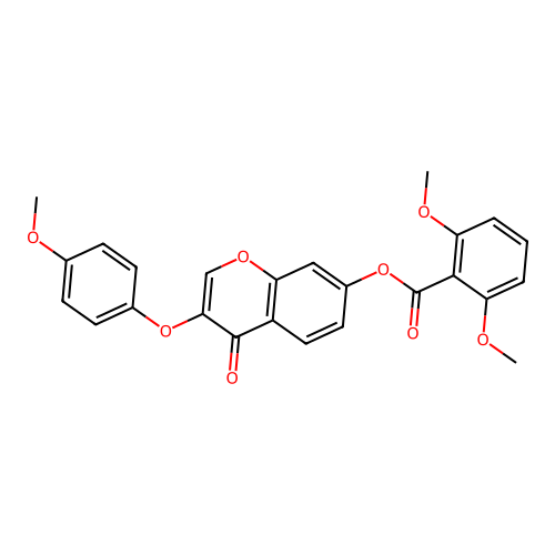 3-(4-methoxyphenoxy)-4-oxo-4H-chromen-7-yl 2,6-dimethoxybenzoate structure